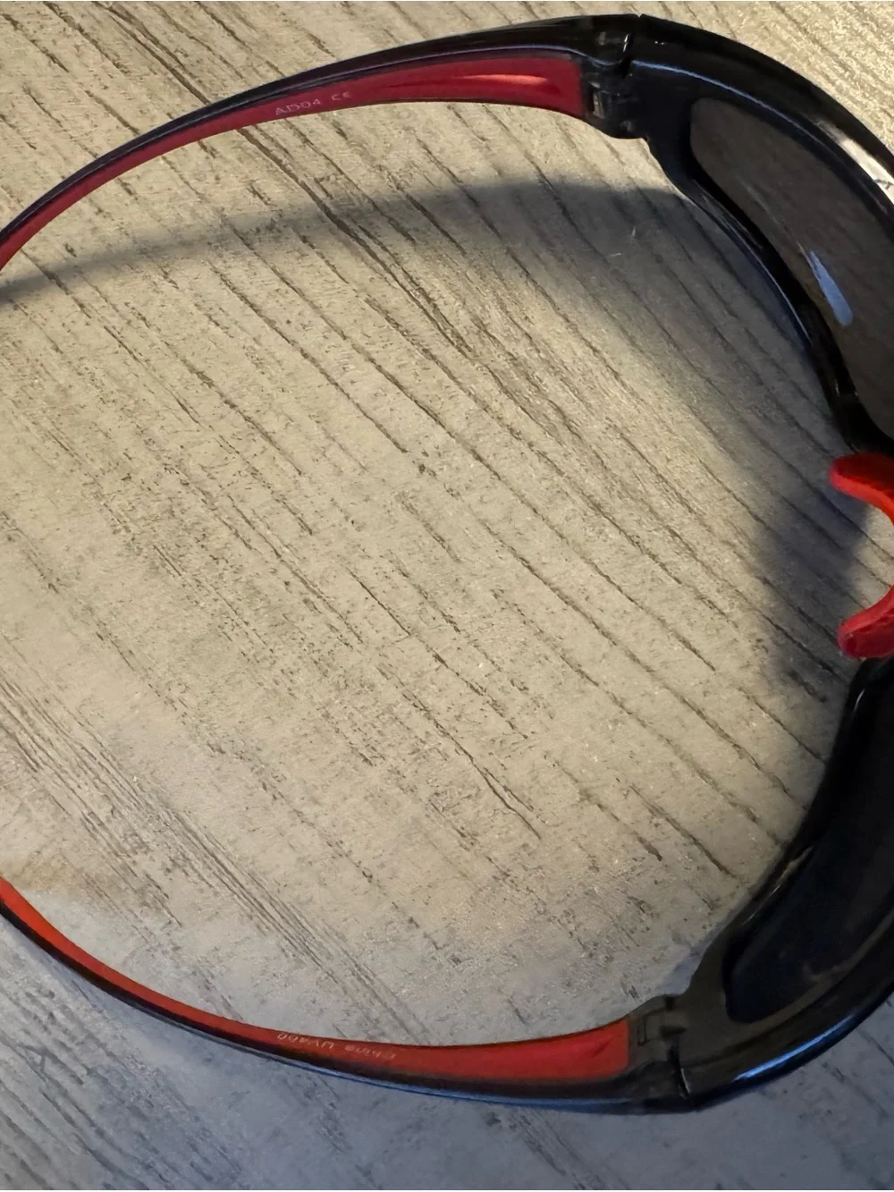 Men's Sport Sunglasses - Black with Red Accents